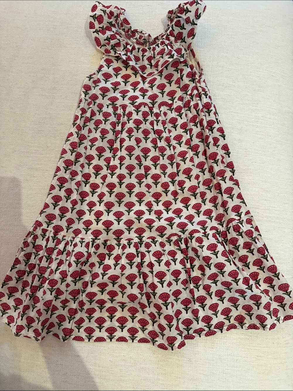 Girl's Floral Ruffle Sleeve Sundress by Ro's Garden